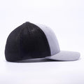 Heather and Black 6311 Flexfit Melange Mesh Trucker Hats Wholesale Custom - Acorn Fit