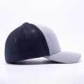 Heather and Navy 6311 Flexfit Melange Mesh Trucker Hats Wholesale Custom - Acorn Fit