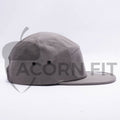 Grey Blank 5 Panel Camper Hat Cap