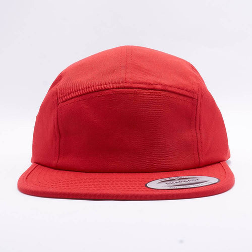 Red Blank 5 Panel Camper Hat Cap