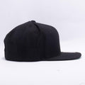 Black Melton Wool Snapback Hat