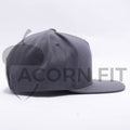 Yupoong Blank Grey 5 Panel Snapback Hats Caps