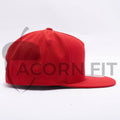 Yupoong Blank Red 5 Panel Snapback Hats Caps