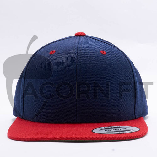 Yupoong Classic Blank Navy Red Snapback