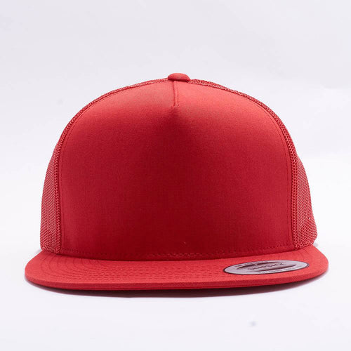 Yupoong Red 5 Panel Trucker 