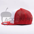Yupoong White Red 5 Panel Trucker