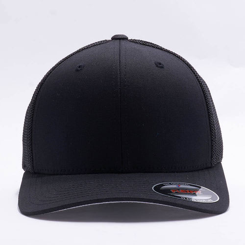 Black Flexfit Trucker Mesh Hat