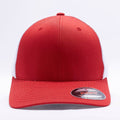 Red White Flexfit Trucker Mesh Hat