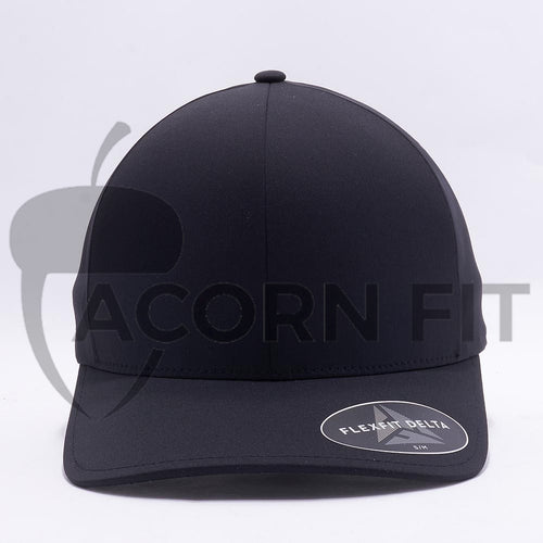 Black Flexfit Delta Hats Caps