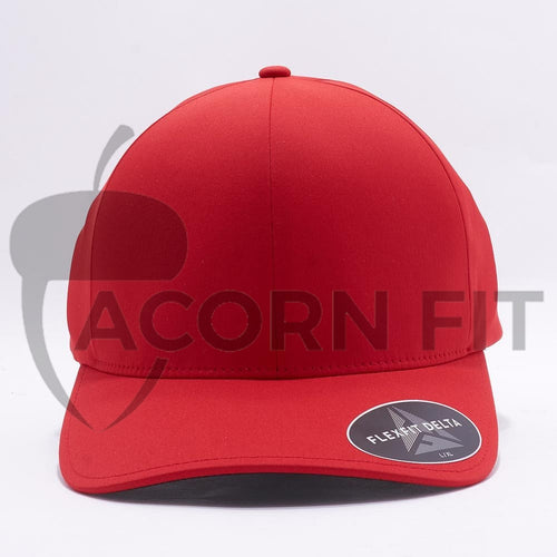 Red Flexfit Delta Hats Caps