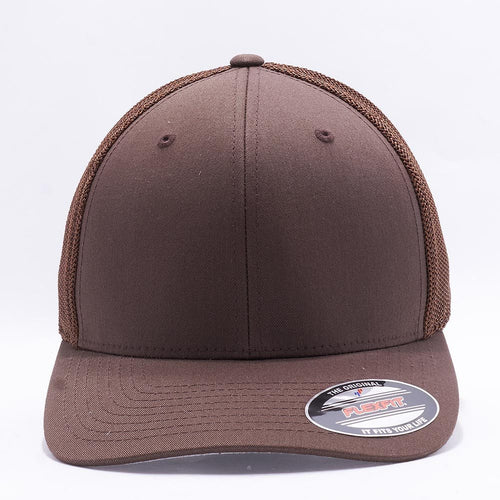 Brown Flexfit Trucker Mesh Hat