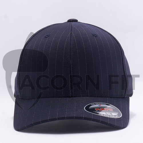 Wholesale Flexfit 6195P Pinstripe Hat Dark Navy
