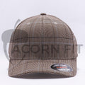 Wholesale Flexfit 6196 Glen Check Hat Brown Khaki