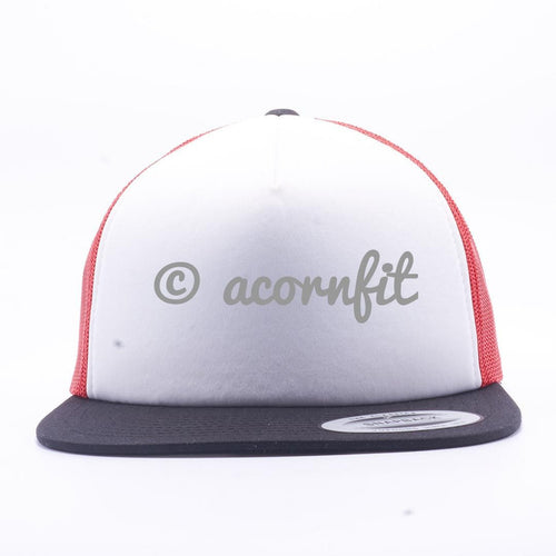Wholesale Yupoong 6005 Black White Red Foam Trucker Hats - Acorn Fit