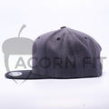 Yupoong 6089MT Dark Heather and Black Classic Snapback Hats Wholesale Custom - Acorn Fit