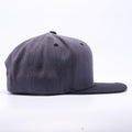 Yupoong 6089MT Dark Heather and Black Classic Snapback Hats Wholesale Custom - Acorn Fit