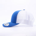 Yupoong 6606T Royal and White Two Tone Classic Retro Trucker Hats Caps Wholesale Custom - Acorn Fit