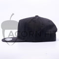 Black Wholesale Yupoong 6502 Unstructured 5 Panel Snapback Hat Custom - Acorn Fit
