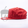 Red Wholesale Yupoong 6502 Unstructured 5 Panel Snapback Hat Custom - Acorn Fit