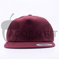 Maroon Wholesale Yupoong 6502 Unstructured 5 Panel Classic Snapback Hat Custom - Acorn Fit