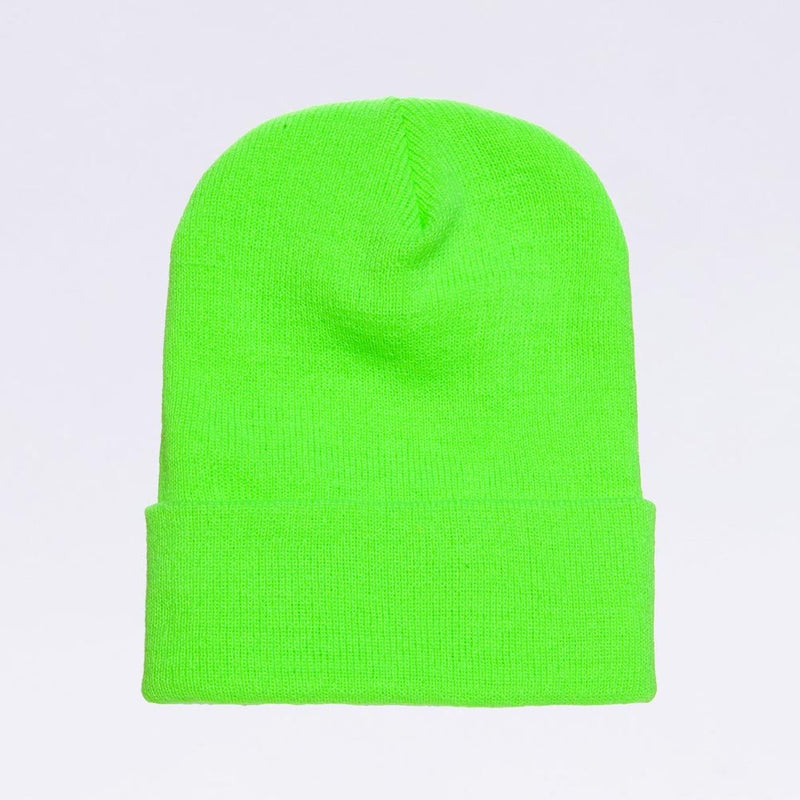 Wholesale flexfit beanies: 1501KC Safety Neon Green 