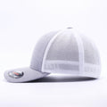 Heather and White 6311 Flexfit Melange Mesh Trucker Hats Wholesale Custom - Acorn Fit