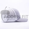 Heather and White 6311 Flexfit Melange Mesh Trucker Hats Wholesale Custom - Acorn Fit