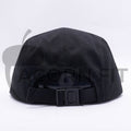 Black Blank 5 Panel Camper Hat Cap