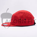 Red Blank 5 Panel Camper Hat Cap