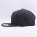 Dark Grey Melton Wool Snapback Hat