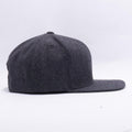 Dark Grey Melton Wool Snapback Hat