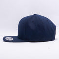 Navy Melton Wool Snapback Hat