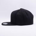 Black Melton Wool Snapback Hat