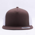 Yupoong Brown White 5 Panel Trucker 