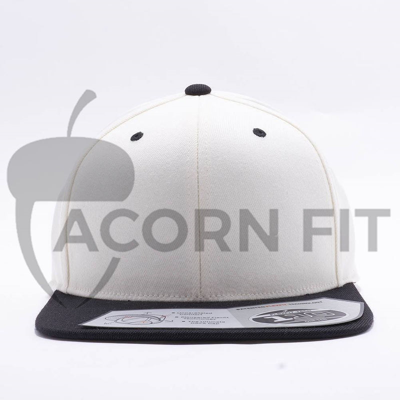 Blank Natural Black Two Tone Snapback Hats Caps