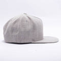 Yupoong Blank Heather Grey 5 Panel Snapback Hats Caps