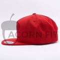 Yupoong Blank Red 5 Panel Snapback Hats Caps