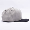 Yupoong Classic Blank Heather Grey Black Snapback