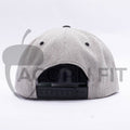 Yupoong Classic Blank Heather Grey Black Snapback