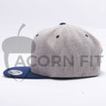 Yupoong Classic Blank Heather Grey Navy Snapback