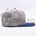 Yupoong Classic Blank Heather Grey Navy Snapback