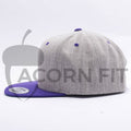 Yupoong Classic Blank Heather Grey Purple Snapback