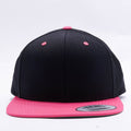 Yupoong Classic Blank Black Neon Pink Snapback