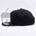 Yupoong Blank Black 5 Panel Snapbacks