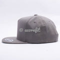 Yupoong Blank Grey 5 Panel Snapbacks