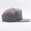 Yupoong Blank Grey 5 Panel Snapbacks