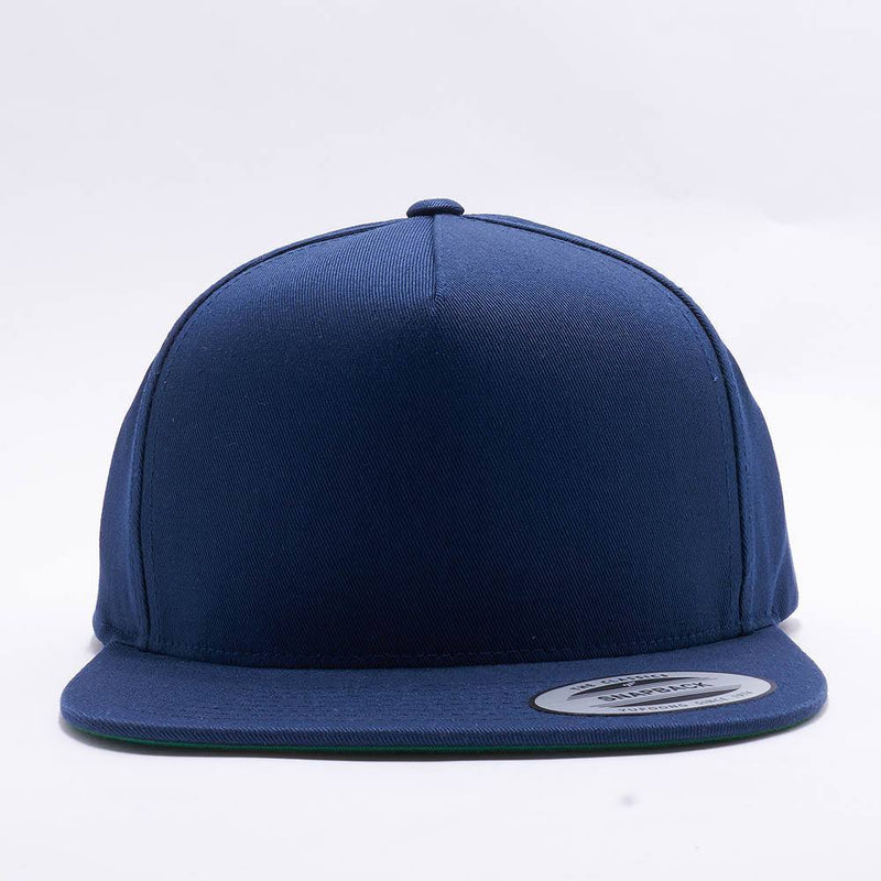 Yupoong Blank Navy 5 Panel Snapback