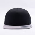 Yupoong Blank Black Silver 5 Panel Snapback