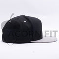 Yupoong Blank Black Silver 5 Panel Snapback