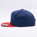 Yupoong Blank Navy Red 5 Panel Snapback